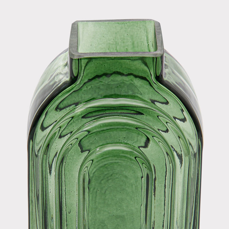 Vase haut rectangulaire 'Alyssa' vert vert en verre L'Incroyable